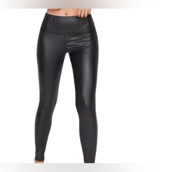 Streetwear Society - Women’s Faux Leather Leggings - Picture 1 of 9
